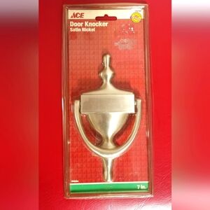 New Ace Satin Nickel Door Knocker 7"